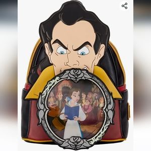🌹 Loungefly Disney Beauty And The Beast Gaston Villains Mini Backpack Purse Bag